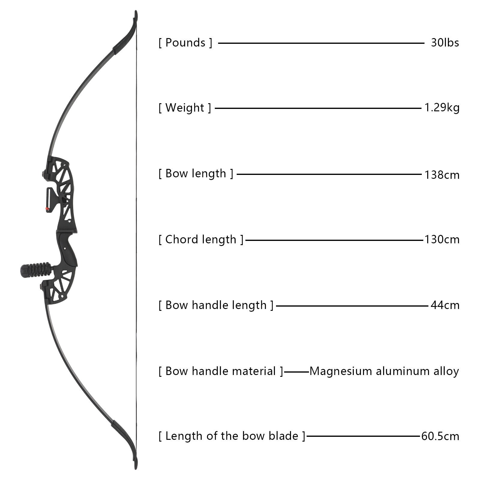 Miumaeov 40LBS Recurve Bow Kit Takedown Recurve Bow Set Arrow Kit Right-handed Bow