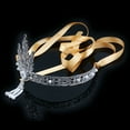 thumbnail image 3 of Wedding Bridal Leaf Style Rhinestone Pearl Hair Barrettes / Hairband / Tiara / Hair Loop (Sliver), 3 of 6
