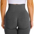 thumbnail image 4 of Leggings sin costuras para mujer Cintura alta Contorno de sonrisa Entrenamiento Pantalones de yoga Levantamiento de glúteos Medias de control de barriga Ormromra LRWJ019-17, 4 of 4