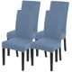 thumbnail image 1 of Set de Fundas para Sillas de Comedor de 4 Piezas SearchI Estirables en Gris Azul, 1 of 7