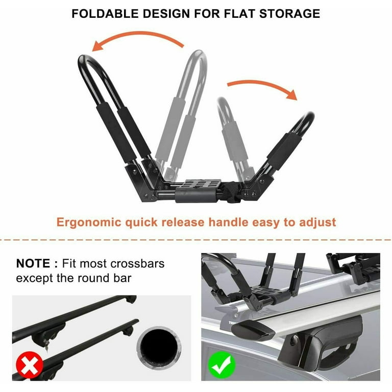 Flat kayak roof rack hot sale