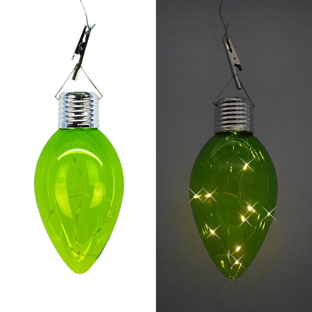 Hanging Solar LED Light Bulbs Fairy Lights for Outdoor Garden Decor Tent Lantern Red Blue Green