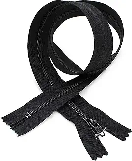 YKK Unsichtbare Reißverschlüsse (verdeckt) – Weiß, 61 Cm, 2 Stück, Nylon, Geschlossene Unterseite, Für Kleidung