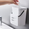 thumbnail image 3 of Pequeño bote de basura colgante para cocina, creativo cubo de basura montado en la pared-ahorra espacio, Mini cubo de basura para puerta de armario de - Blanco 5L Sunnimix bote de basura de cocina, 3 of 8