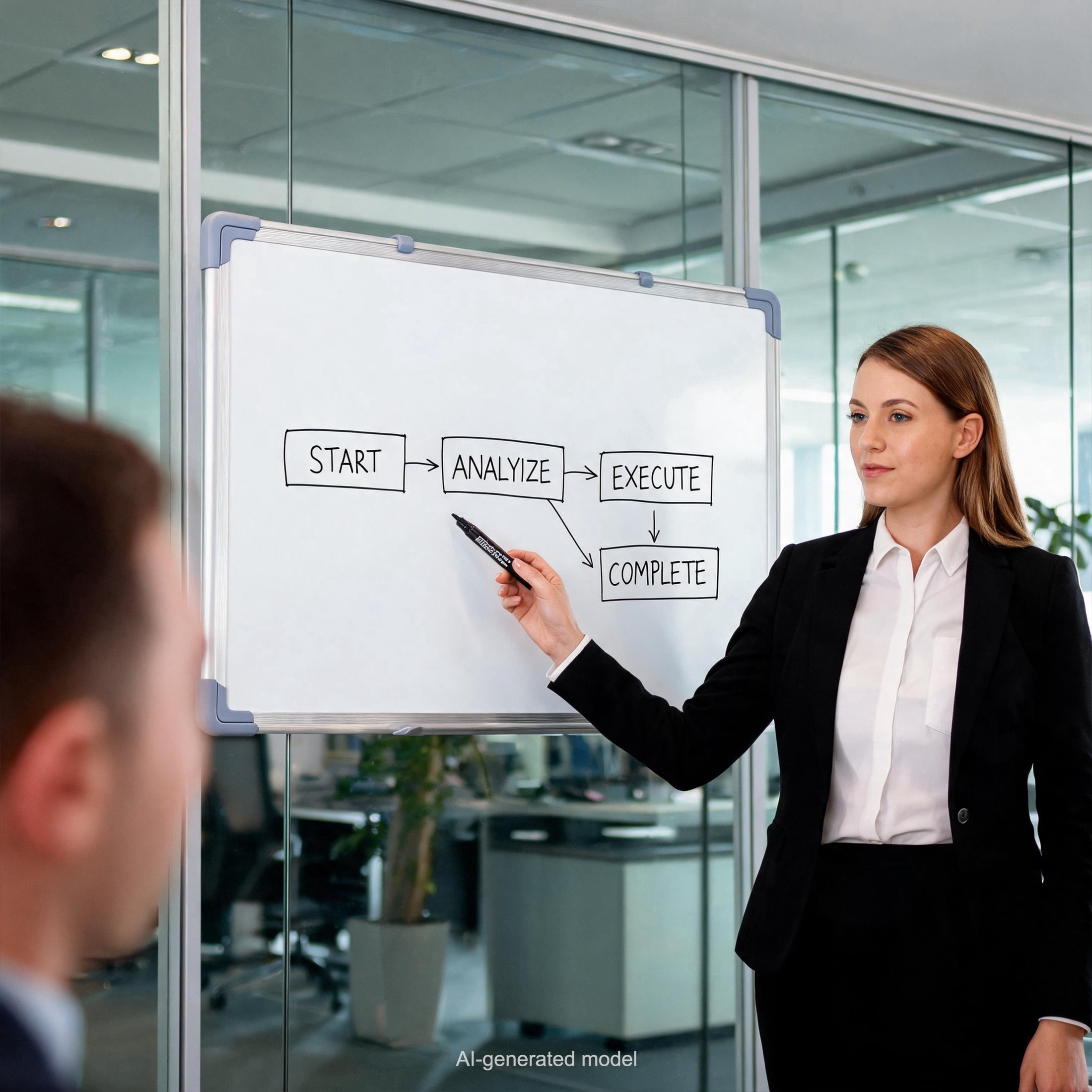 GARITIN White Board 36 x 24 Inch, Magnetic Dry Erase Board with Marker Tray, Aluminium Frame White Board for Office, Classroom & Home