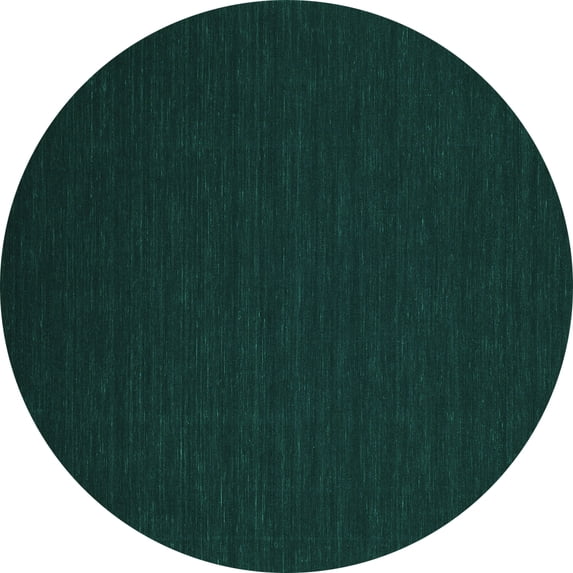 Ahgly Company Indoor Round Abstract Turquoise Blue Contemporary Area Rugs, 5' Round