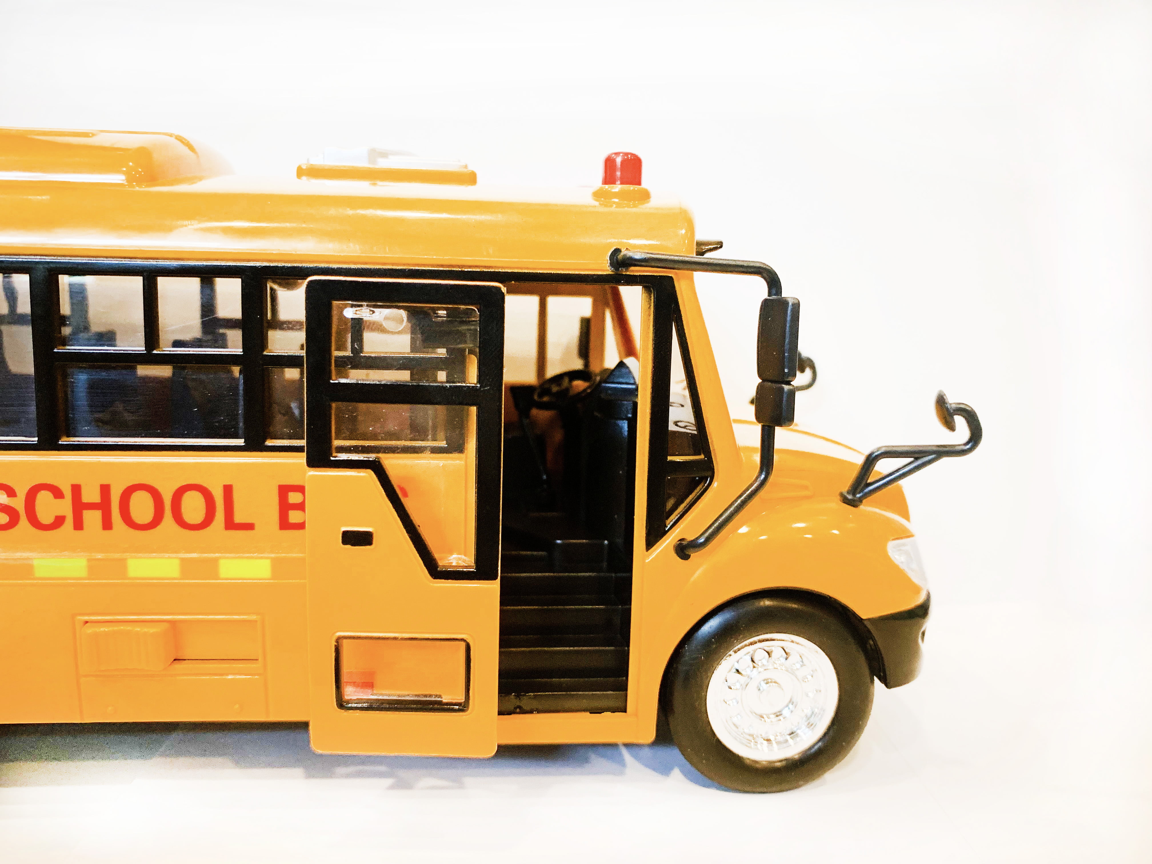Boys Toddlers Big Daddy Huge Yellow School Bus with Lights and Cool Openable Doors Pull Back Toy School Bus with Sounds and Songs for Girls 