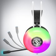 ENHANCE Theorem 3 White Headset - PC Gaming Headset with Built-In Bass Resonators, 2.0 Stereo Sound