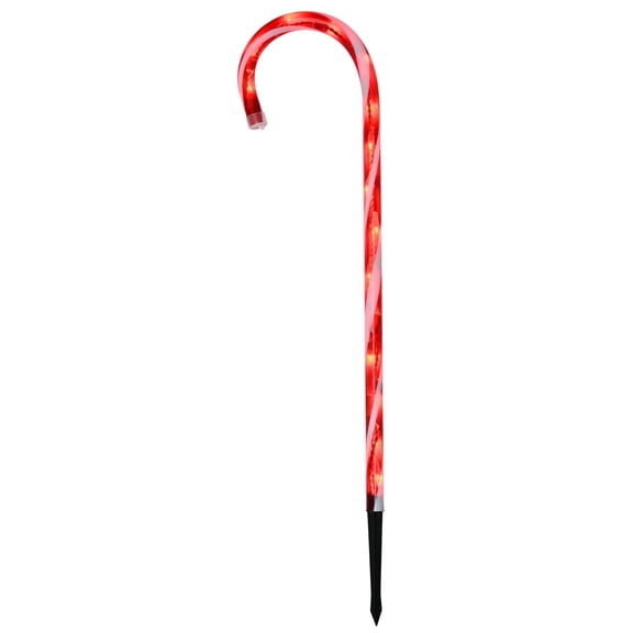 Light-Up Candy Cane Outdoor Christmas Yard Stake, Red and White, 26", by Holiday Time