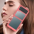 thumbnail image 7 of Case for Samsung Galaxy Z FILP 3 5G Case Slim Dropproof [Defend from Drop/Scratch/Slip/Fingerprint] Clear Acrylic Hard Back Soft TPU Bumper Hybrid Phone Cover for Samsung Z FILP 3 5G-Red, 7 of 7