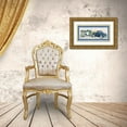 thumbnail image 3 of Baker, Sara 14x9 Gold Ornate Wood Framed with Double Matting Museum Art Print Titled - Blue Blooms, 3 of 4