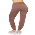 thumbnail image 3 of CHOK Pantalon Cargo Jogger Décontracté Super Doux pour Femmes Noir G, 3 of 6