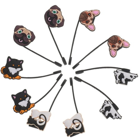 

10pcs Reusable Drinking Straw Caps Silicone Straw Lids Cartoon Animal Straw Plugs