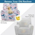 thumbnail image 4 of Xoenoiee Cherry Blossom Butterfly Print Recliner Slipcovers 4-Pieces Recliner Chair Covers Lazy Boy Chair Covers Stretch Recliner Couch Covers Fitted Non Slip Furniture Protector with Pocket, 4 of 7