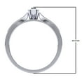 thumbnail image 3 of Dazzlingrock Collection 0.30 Carat (ctw) 18K Marquise & Round Diamond Bridal Engagement Ring 1/3 CT, White Gold, Size 9.5, 3 of 4