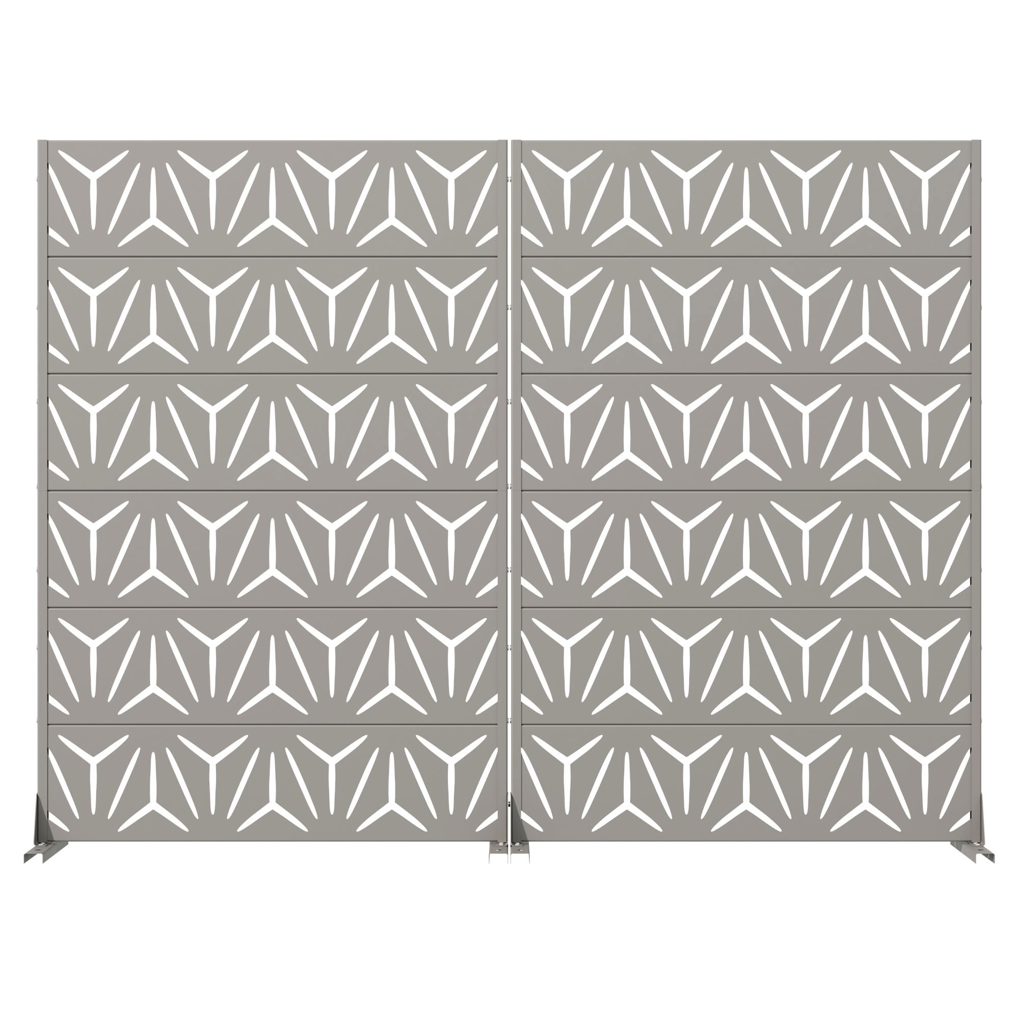 MAYEERTY 6 Panels Metal Outdoor Privacy Screen Garden Divider Patio Backyard Decorative Privacy Fence 2Pcs, 72×47.2×15.7in