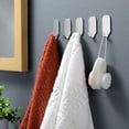 thumbnail image 3 of 10 Piezas Gancho de Pared Adhesivo, Gancho de Pared para Baño, Colgador de Toallas para Platos de Cocina, Gancho para Toallas de Acero Inoxidable, Gancho de Acero Inoxidable 304, Gancho de Metal Autoa, 3 of 5