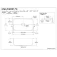 thumbnail image 2 of Kingston Brass Loft KGKUS30187 Single Bowl Undermount Kitchen Sink with Strainer, Stainless Steel/Brushed Brass, 2 of 4