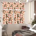 thumbnail image 3 of Yuyamidu Maple Kitchen Curtain Valance and Tiers 3 Panel Sets Semi Sheer Blackout Curtains for Bedroom Breathable Room Darkening Window Drapes for All Season Fall Decoration for Home, 3 of 5