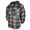 Blackk/Grey/Burgundy, variant on Men's Plaid Flannel Hoodie Heavy Full Zip Up Long Sleeve Warm Hooded Jacket, Charcoal/Grey/White, M