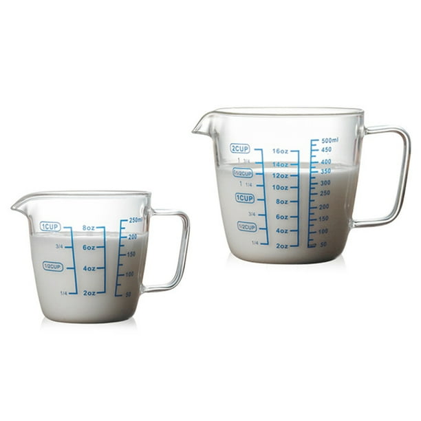 1 Pc Tasse À Mesurer Résistant La Chaleur En Verre Transparent