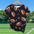 thumbnail image 7 of Womens Football Print T-Shirt for Women Game Day, Casual Short Sleeve Crew Neck Tee Top, Plus Size Black Sporty Shirt,Size 5XL, 7 of 7