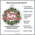 thumbnail image 4 of My Word! Large 21" Merry Christmas w/ Wreath Welcome Sign / Front Door Hanger Sign / Welcome Wreath / Decorative Farmhouse Rustic Front Door Decor & Hanging Door DecorationDecoration, 4 of 5
