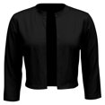 thumbnail image 7 of Arlun Fall Cropped Cardigan for Women Lightweight 3/4 Length Sleeve Open Front Cardigans for Oktoberfest Trendy Casual Crew Neck Solid Color Basic Thin Outerwear, 7 of 7