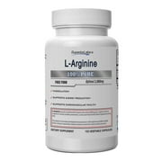 Superior Labs  Pure L-Arginine  Free Form  Optimal 3,000mg Dosage  150 Vegetable Capsules  Supports Vasodilation, Energy Production and Cardiovascular Health