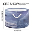 thumbnail image 2 of Round Toy Storage Basket Foldable Storage Basket for Home Decor Laundry Basket20" x 14" Handsome White Wolf, 2 of 6