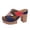 Blue, variant on Chunky Platforms Sandals for Women Orthopedic Peep Toe Slip on Heels Cut out Summer Dressy Vintage Trendy Casual Walking Block Shoes White Size 7