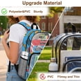 thumbnail image 6 of ZIATUBLES Heavy Duty Clear Backpack 17 Inch, Boy Reading School Print Fabric & PVC Transparent Bag, One Pocket See Through Bookbag for School College Security, 6 of 7