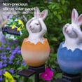 thumbnail image 5 of QenASHaing Garden Bunny Statue Solar Lights, Rabbit Outdoor Decor Stake Light, Egg Rabbit Figurines Decor for Patio Balcony Yard Lawn, Bunny Gardening Gift for Women, Mom, Grandma, 5 of 10