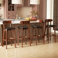 thumbnail image 2 of Costway 30.5" Bar Stool Set of 4 with Curved Backrest & Footrest Counter Height Stools, 2 of 10