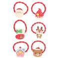 thumbnail image 1 of 6Pcs Holiday Hair Ties Hair Rings In Assorted Color For Daily Wear Suitable For Children Adults, 1 of 5
