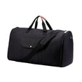 thumbnail image 3 of Bolsa de lona, ​​bolsa de viaje, bolsa de ropa Convertible para llevar, correa ajustable, bolso grande de hombro impermeable, bolsa de traje portátil Negro, 3 of 8