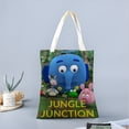 thumbnail image 2 of Jungle Junction Bolso de tela con estampado de lienzo para mujer, bolsa de compras reutilizable y estética, con cremallera interior, regalo para mujer,38*45cm., 2 of 6