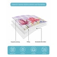 thumbnail image 5 of Purple Plaid Tulip Twin XL Size Down Alternative Comforter, Lightweight Comforter Quilt Bedding Set with Pillow Shams Spring Floral Watercolor Botanical All Seasons Bed Comforter Duvet Insert 68"x98", 5 of 7