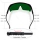 thumbnail image 2 of Gafas Gafas de seguridad láser Protección ocular (verde) 54 * 150 mm JAMW Sencillez, 2 of 5