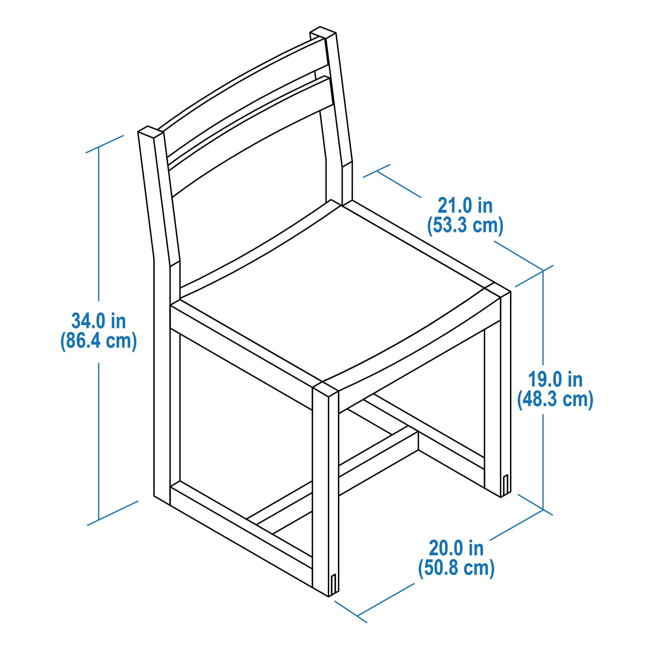 Better Homes & Gardens Bryant Dining Chair, 2 Pack, Walnut Finish