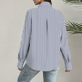 thumbnail image 5 of Heisall Womens Blouses Solid Color Lapel Collar Long Sleeve Button Front Puff Sleeve Shirts, 5 of 7