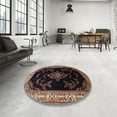 thumbnail image 4 of Ahgly Company Machine Washable Indoor Rectangle Traditional Chocolate Brown Area Rugs, 3' x 5', 4 of 7