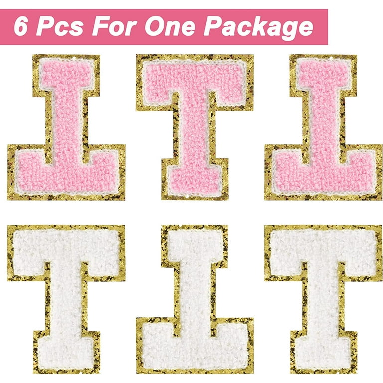 3 inch Chenille Numbers Patches (White & Pink) with Ironed Adhesive, Iron  on Number for Jersey Sports T-Shirt (6Pack - 0) 
