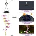 thumbnail image 4 of QiShi solar butterfly wind chimes butterfly gifts solar Bell butterfly lights outdoor solar hanging lights gardening gifts gifts for mom garden decor solar butterfly gifts, 4 of 8