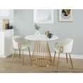 thumbnail image 3 of LumiSource Gold Metal, White MDF Canary Cosmo Dining Table, 3 of 5