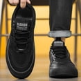 thumbnail image 5 of NOKIO Men's Fashion Sneakers Comfortable Breathable Casual Shoes 𝖫a𝖼e Up Platform Walking Shoes Outdoor Round Toe Sport Shoes Soft Sole Running Shoes for Back to College, 5 of 5