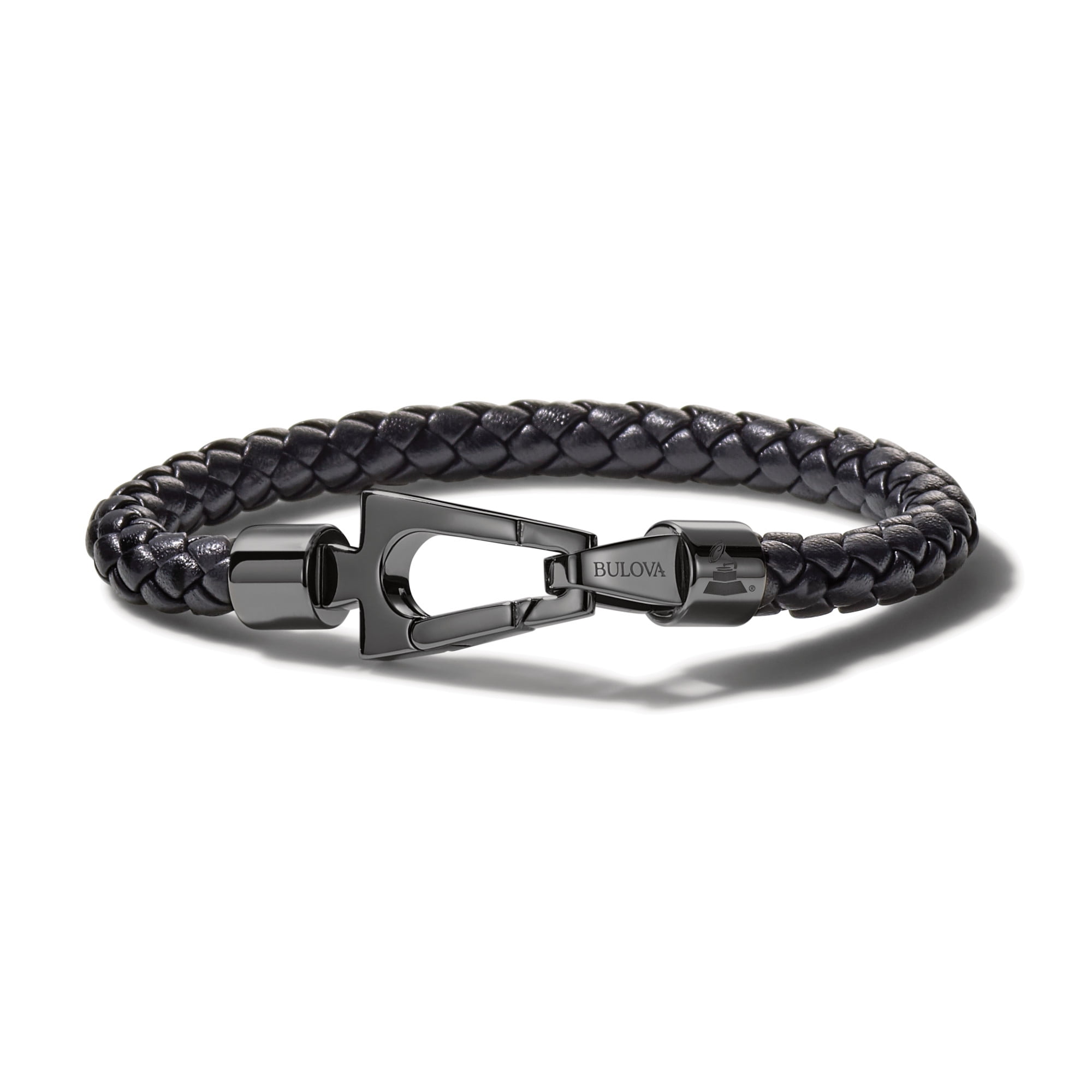 Bulova Men's Black Braided Latin Grammy Bracelet J98B009L - Walmart.com