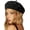 Black, variant on Wool Beret Hat,Solid Color French Style Winter Warm Cap for Women Girls Lady 1Pack