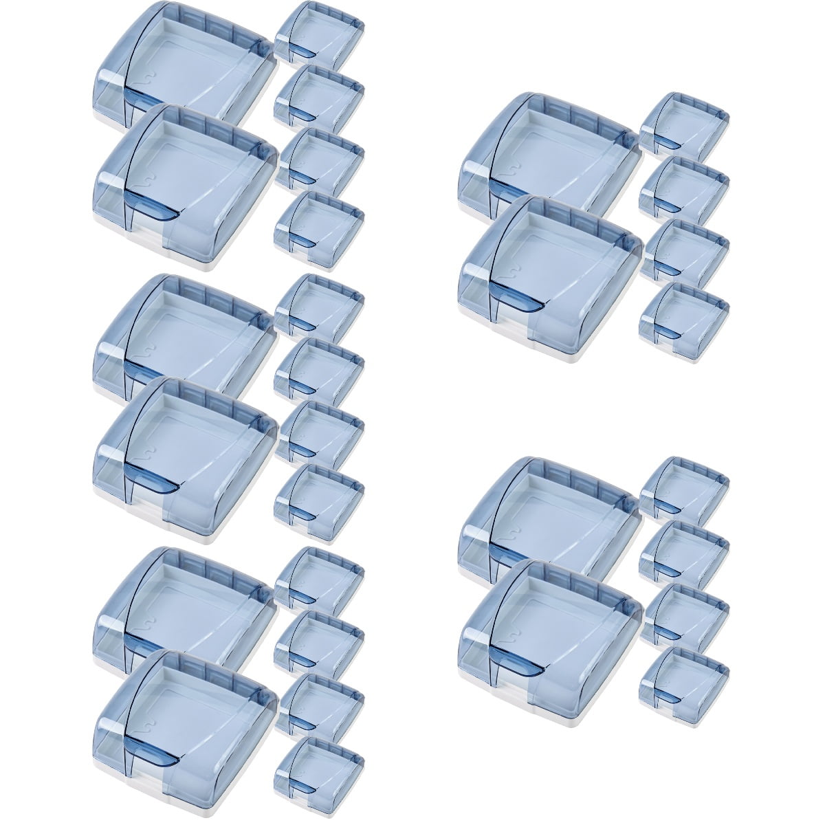 Raindrops 30 pcs Self-adhesive Bathroom Outlet Cover Wall Protector Cover Single Slot Socket Shell