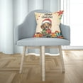 thumbnail image 3 of Merry Christmas Santa Dachshund Scarf Twinkling Lights Xmas Holiday Pillow Cushion Double Sided Wiener Dog Lover Gifts Idea Throw Pillow - 00022, 3 of 4